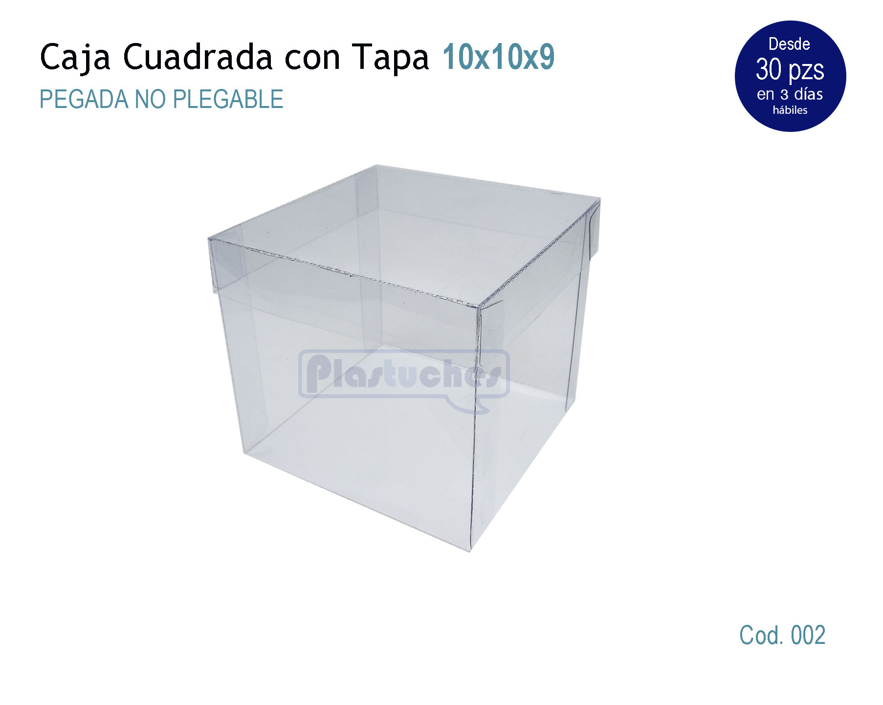 Caja Cuadrada Con Tapa De 10x10x9cm   Caja Con Tapa