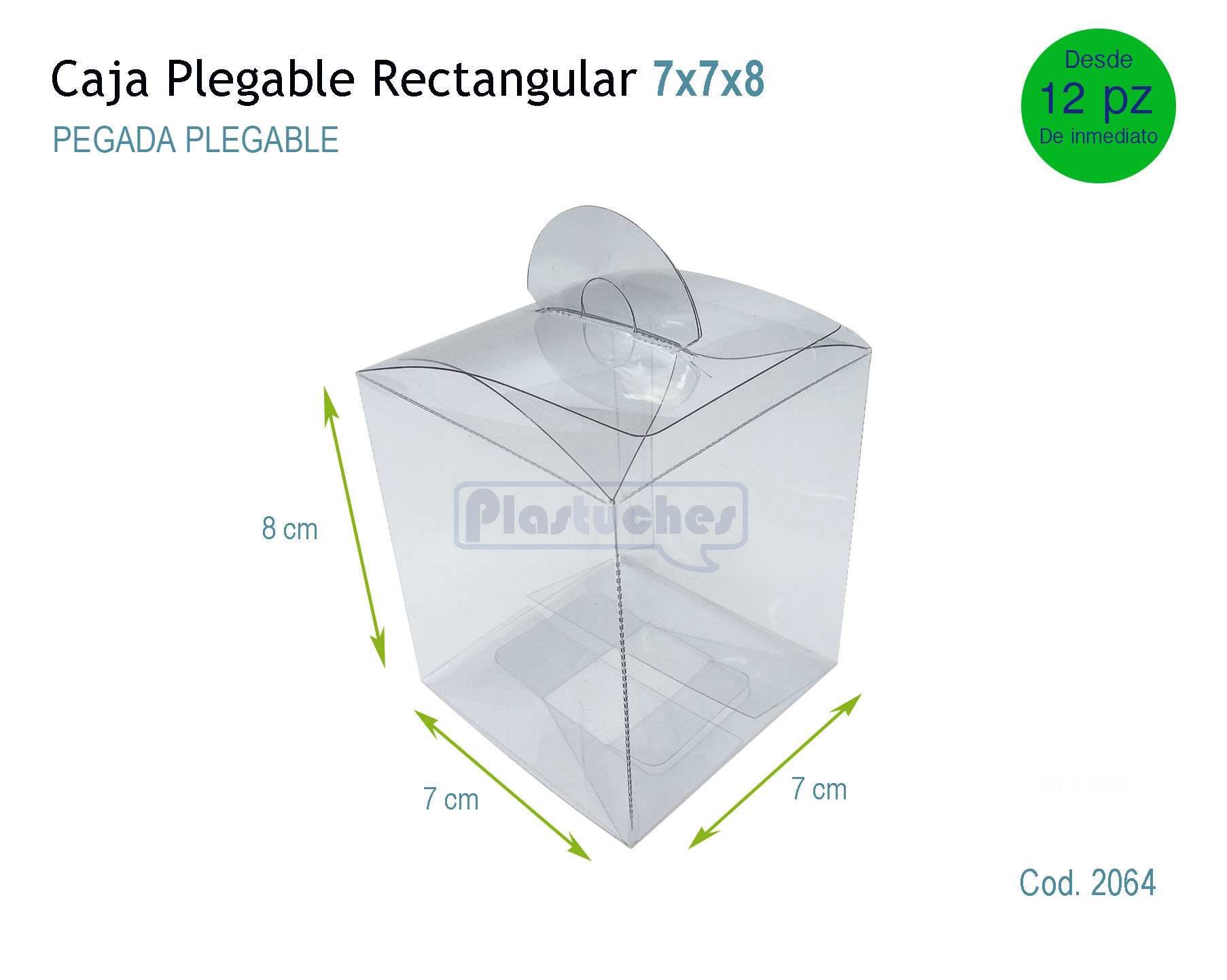 Caja Plegable Rectangular De 7x7x8cm. - Rectangulares