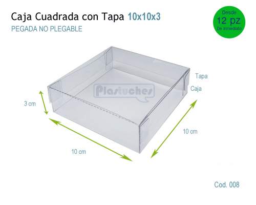 Cajas De Acetato Transparente 10 X 10